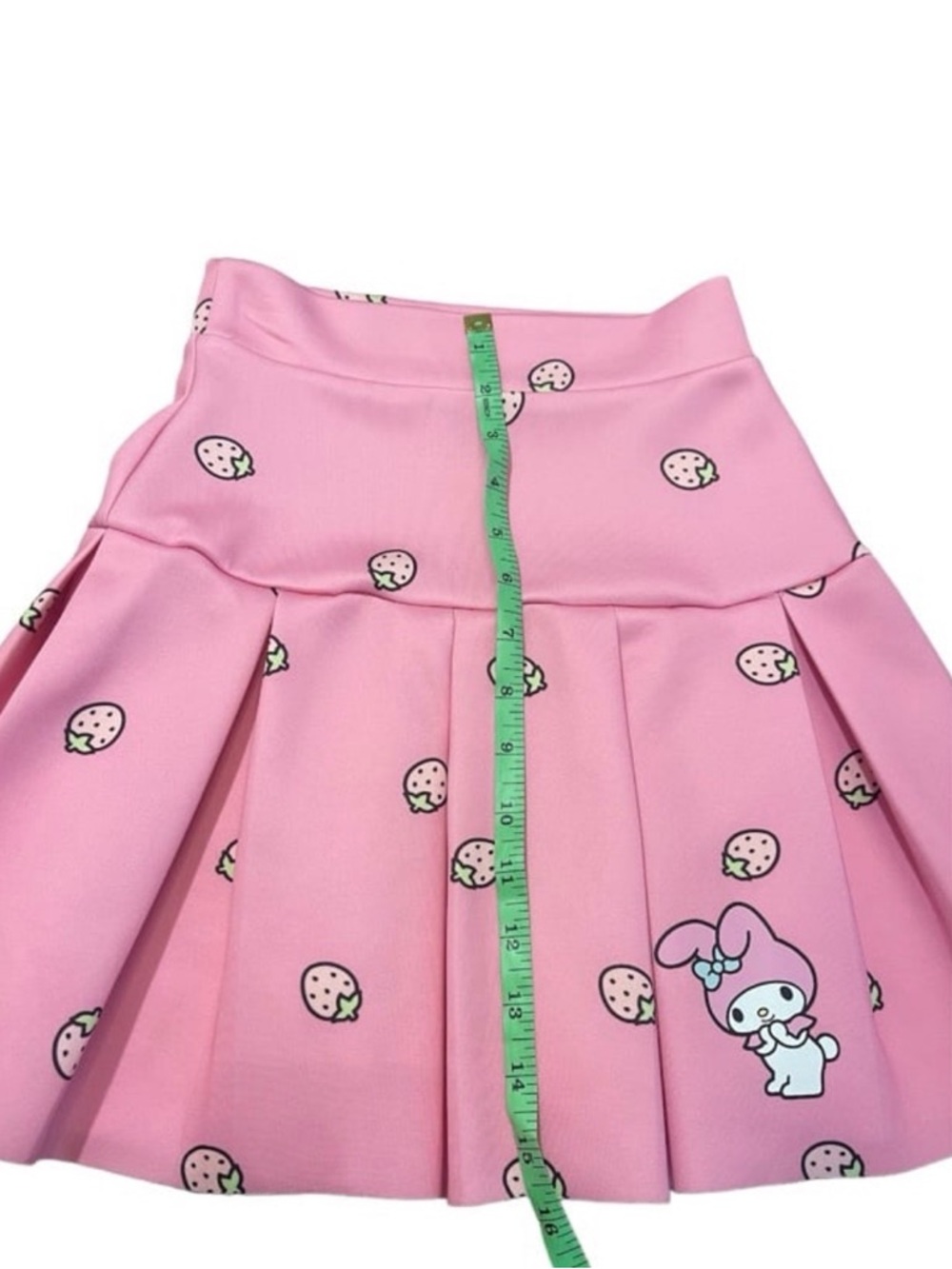 Sanrio My Melody Kuromi 2 Piece Set Crop Top & Skirt Pink Strawberry XS - Picture 3 of 6